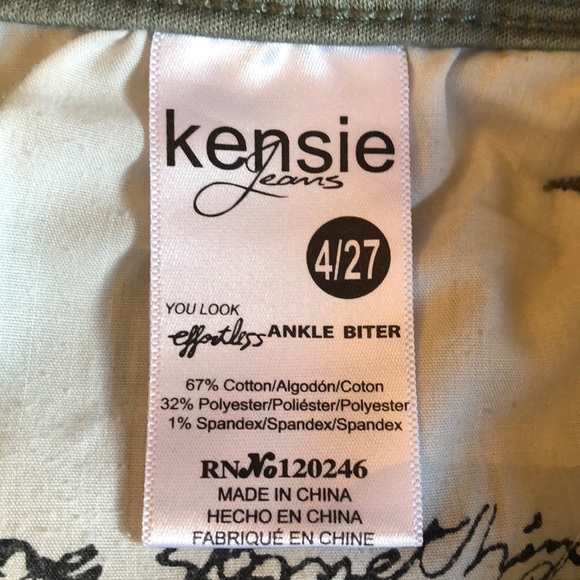 Kensie Jeans Ankle Biter Size 4/27 - Picture 3 of 4